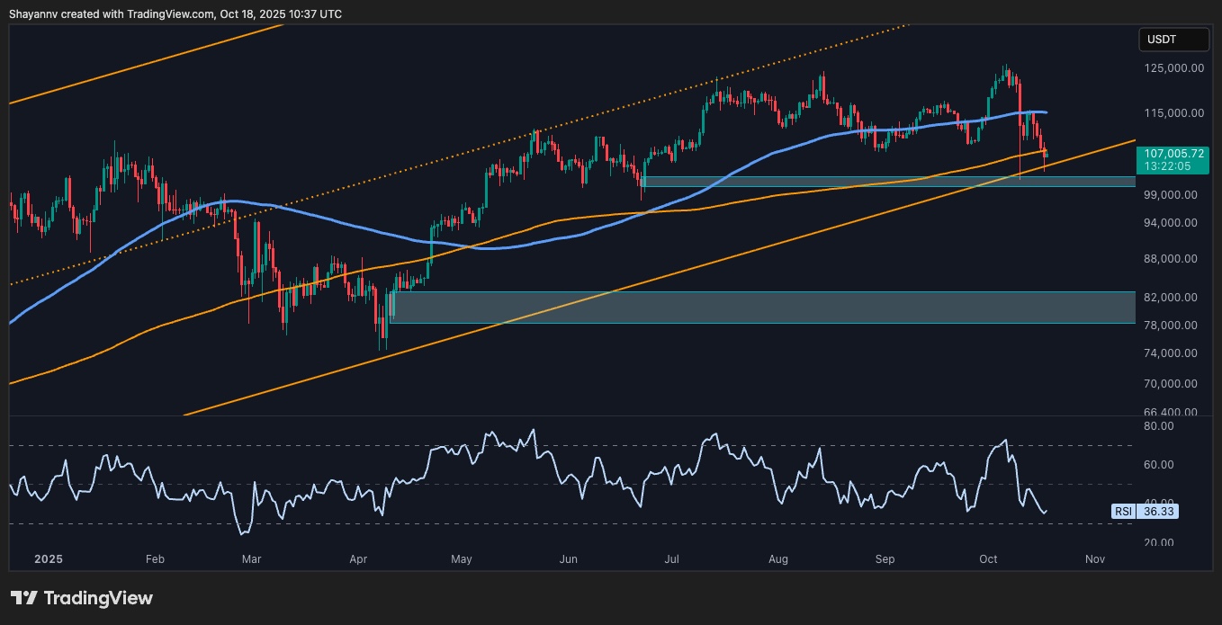 First Bearish Signs Appear as BTC Falls by $20K From ATH