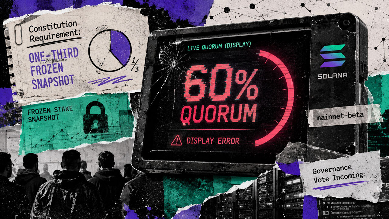 Solana governance vote nears amid 60% quorum display error